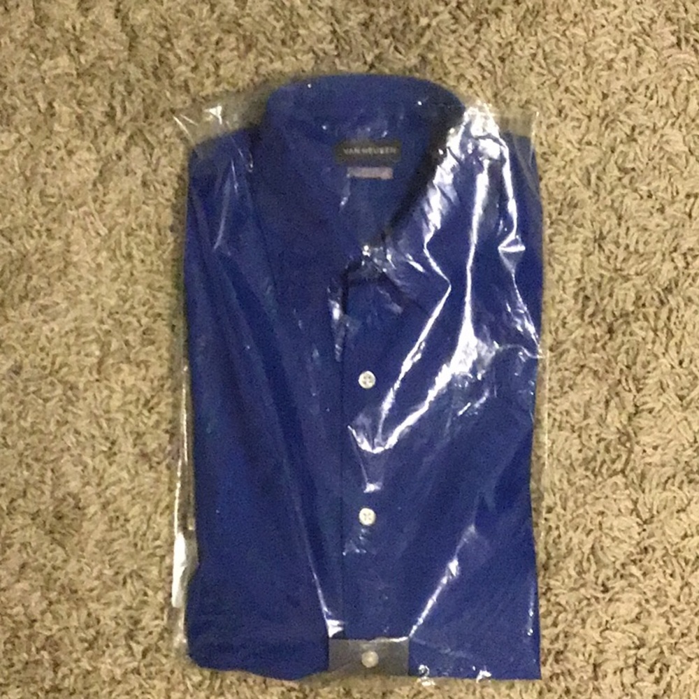 Van Heusen Dress Shirt Pacific Blue